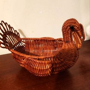 Thanksgiving Turkey Wicker Basket
